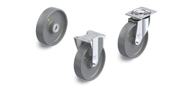 PO-ELS electrically conductive and antistatic wheels and castors