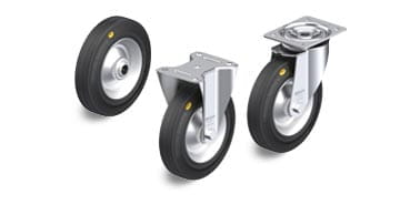RD two-component solid rubber wheels and castors “Blickle Comfort”