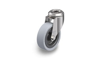VPA stainless steel swivel castors with bolt hole