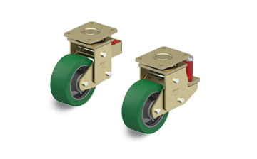 GST spring-loaded swivel castors with plate