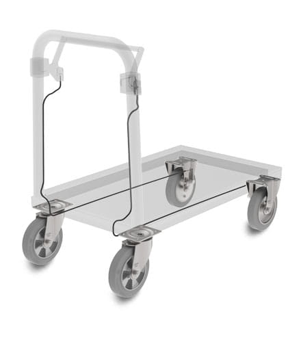 Trolley with drum brake