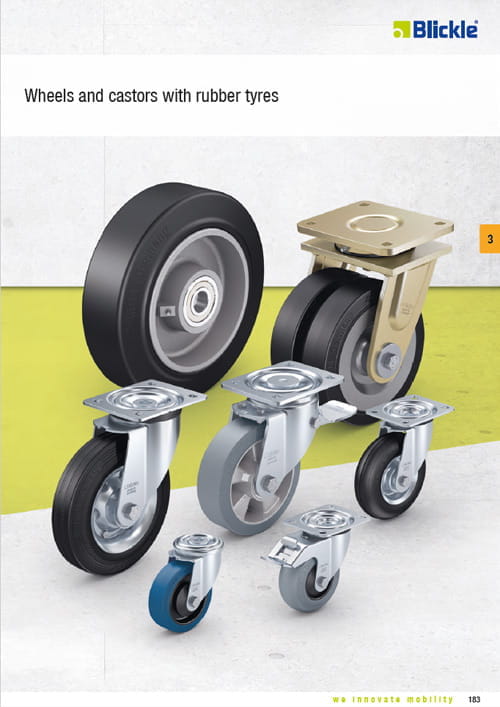 Chapter 3 Wheels and castors with rubber tyres