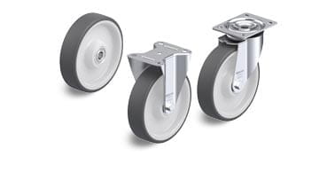 POTH wheels and castors with injection-moulded polyurethane tread