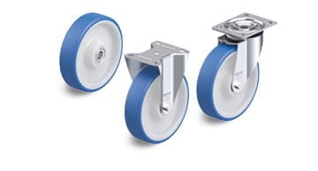 POTHS wheels and castors with injection-moulded polyurethane tread